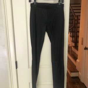 Theory Black Leather Leggings in size 2